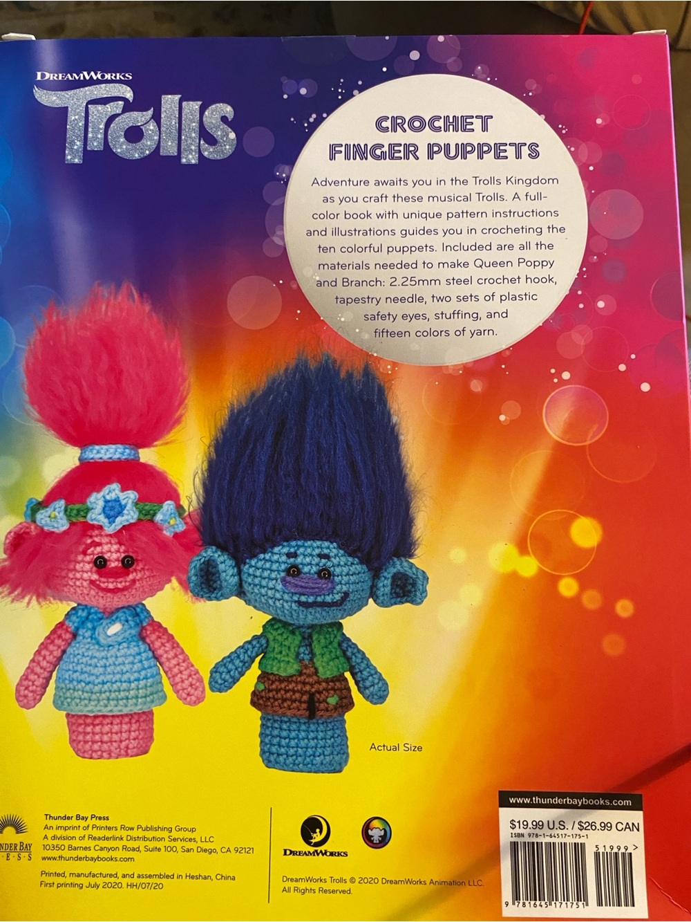 DreamWorks Trolls Crochet Finger Puppet kit - 10 designs.